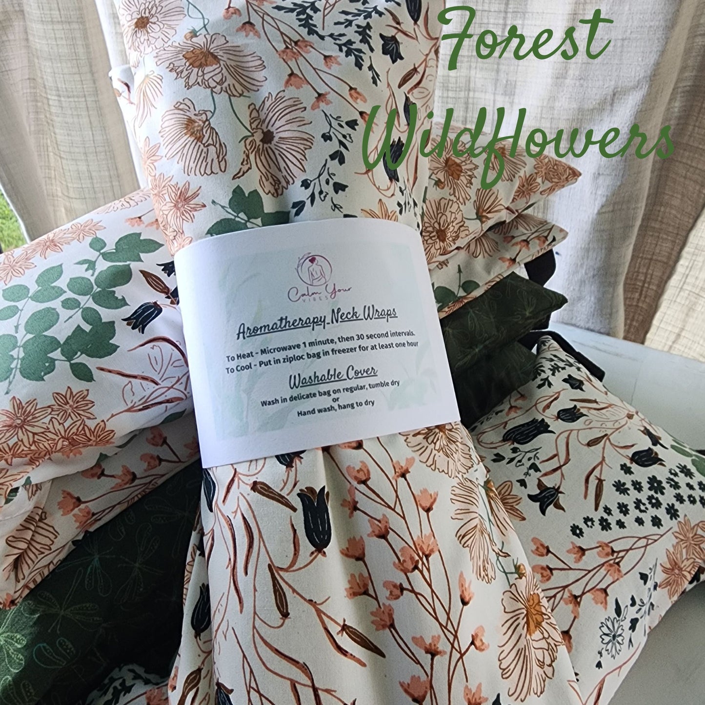 Aromatherapy Neck Wrap w/ Washable Cover - Hot/Cold Weighted Neck Wrap